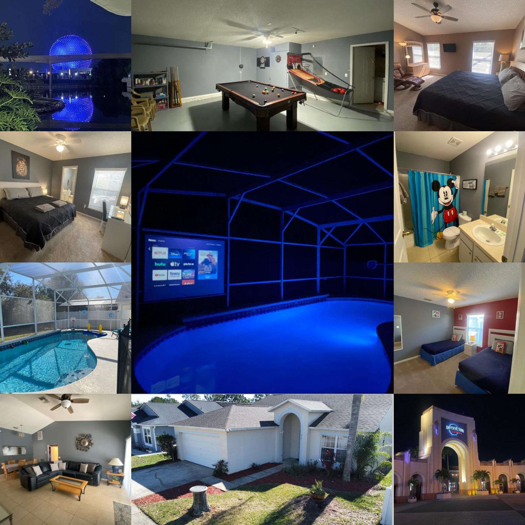 Casa de férias 3 Bedroom With Poolside Cinema And Games Close To Theme Parks Sleeps 6 2 *
